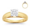 Помолвочное кольцо с бриллиантом из желтого золота 750 пробы